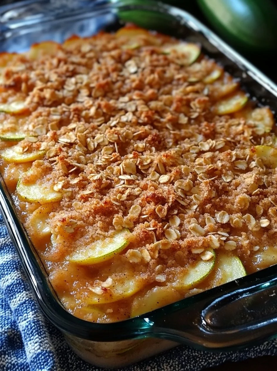 Zucchini Crisp 5 Delicious zucchini crisp baked to golden perfection with a crunchy topping