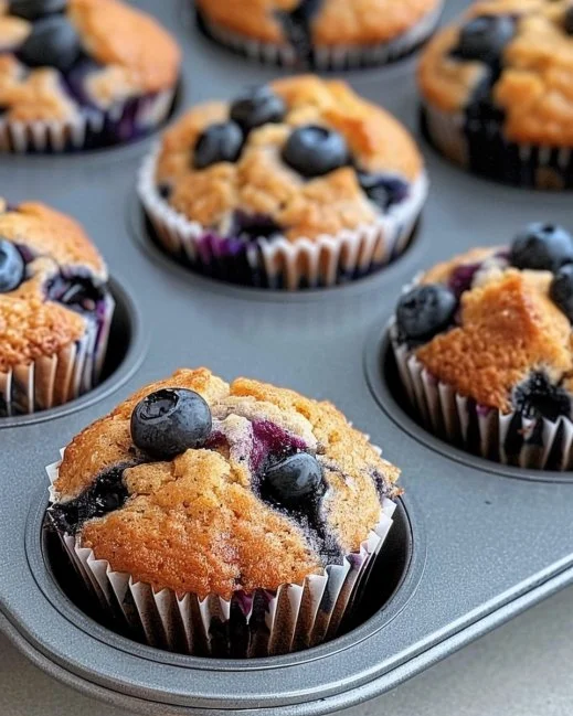Homemade Blueberry Protein Muffins 2 Homemade blueberry protein muffins fresh out of the oven