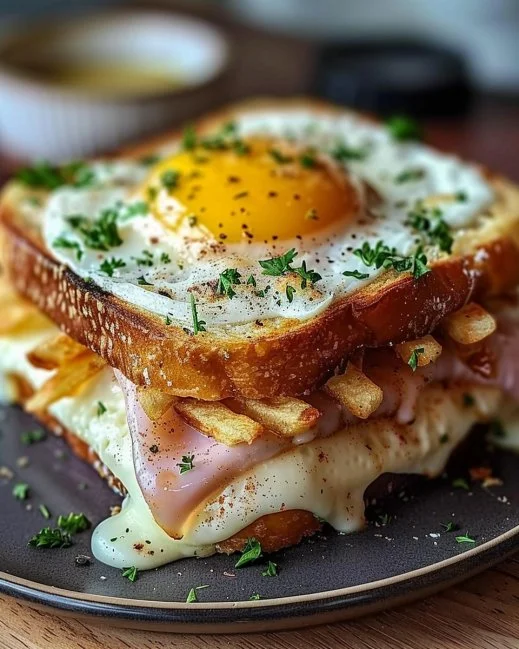 Madame Crunch Sandwich 2 Delicious Madame Crunch Sandwich with crispy layers and fresh ingredients