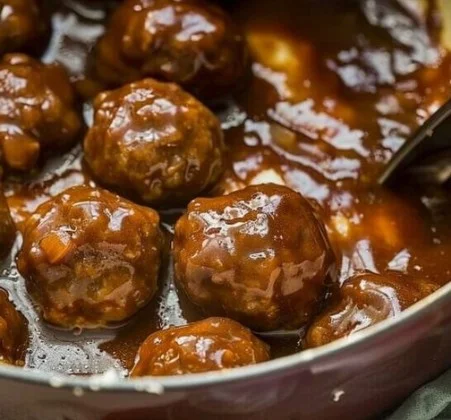 Slow Cooker Salisbury Steak Meatballs 2 Slow Cooker Salisbury Steak Meatballs served with gravy and mashed potatoes